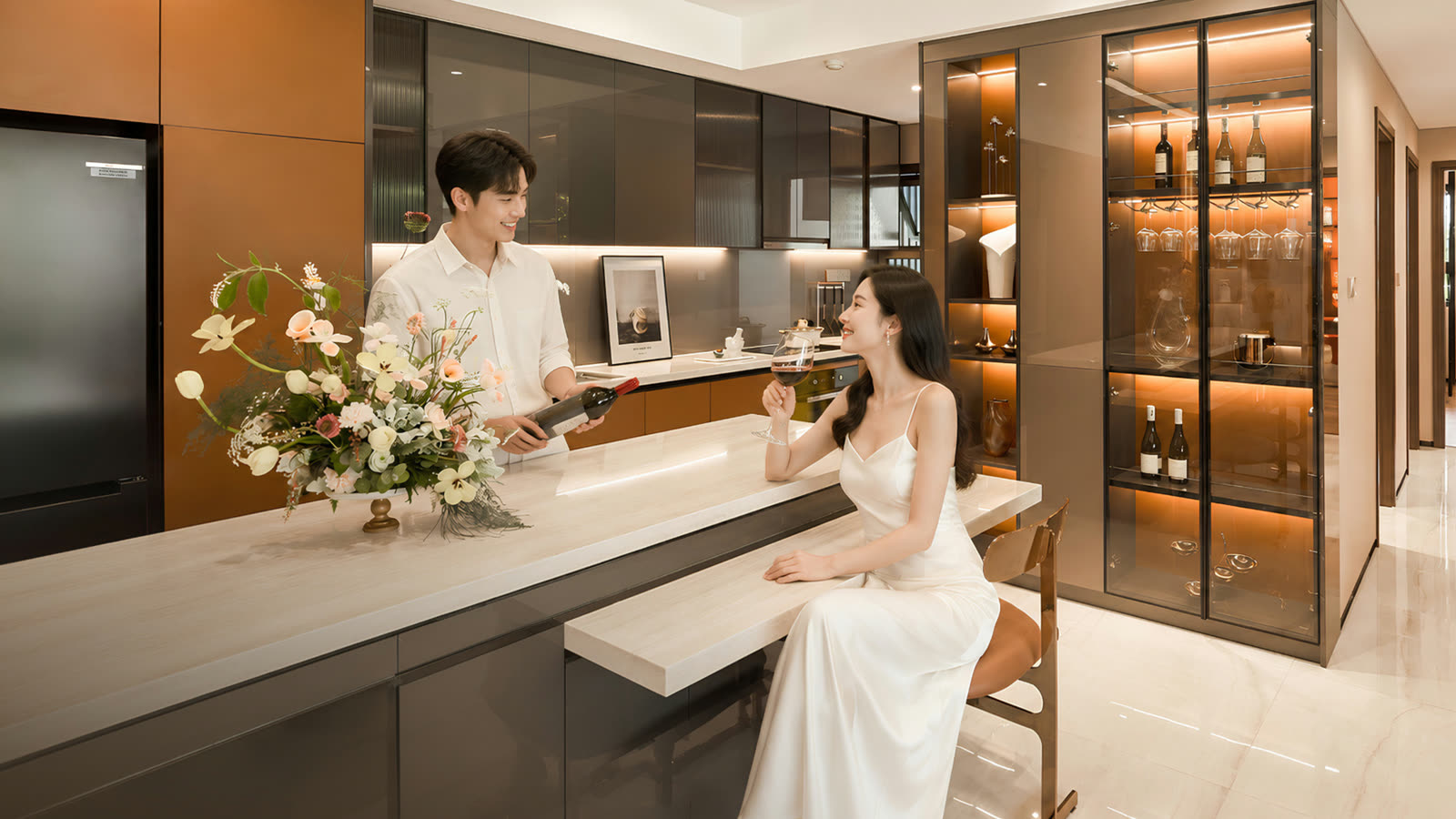 Phòng bếp căn 3 phòng ngủ